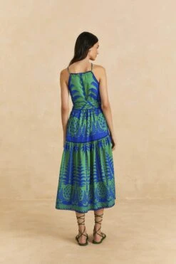 Farm Rio Blue Pineapple Love Organic Cotton Maxi Dress -Modern Dress World 309303 04