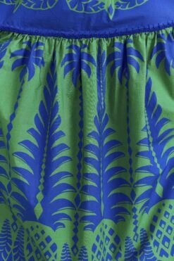 Farm Rio Blue Pineapple Love Organic Cotton Maxi Dress -Modern Dress World 309303 05