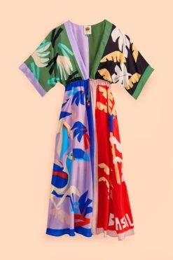 Farm Rio Brasil Bahia Scarves Midi Dress -Modern Dress World 309309 06