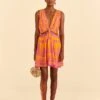 Farm Rio Orange Pineapple Love Mini Dress