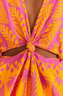 Farm Rio Orange Pineapple Love Mini Dress -Modern Dress World 309321 04