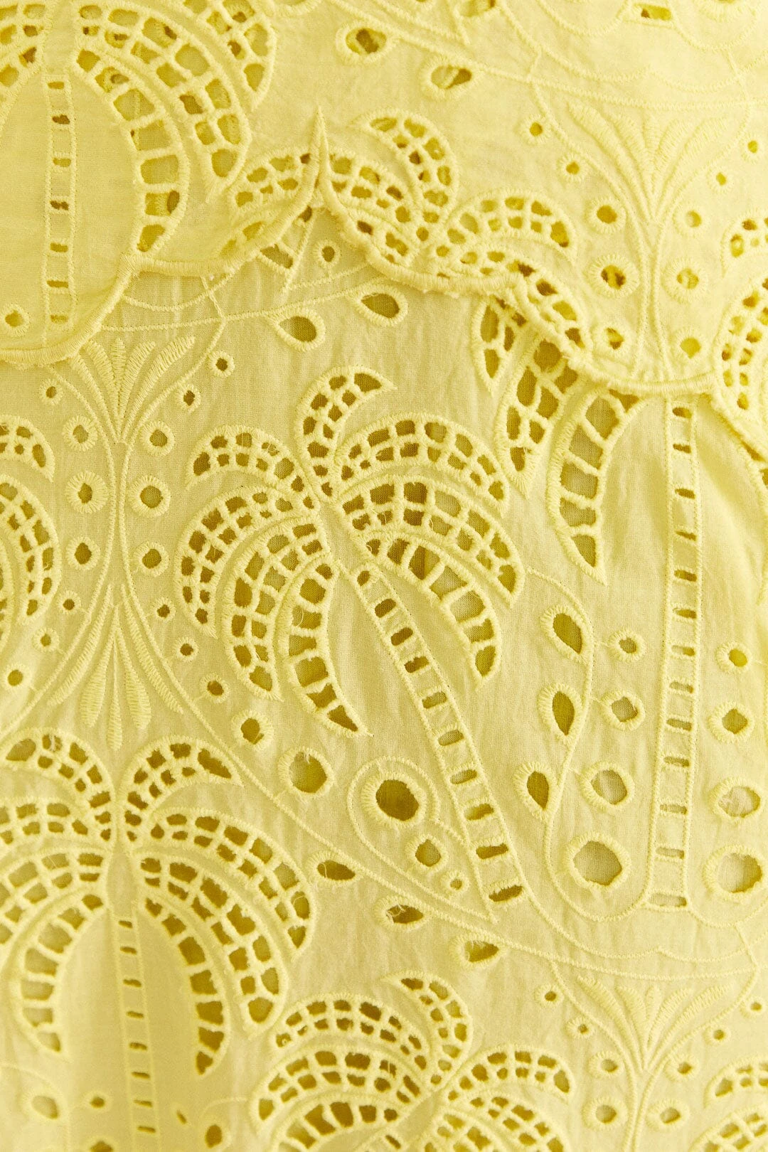 Farm Rio Light Yellow Richelieu Midi Dress 5 Farm Rio Light Yellow Richelieu Midi Dress - Image 5