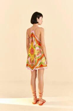 Farm Rio Beach Toucans Scarf Lenzing™ Ecovero™ Viscose Mini Dress -Modern Dress World 309339 04