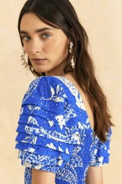 Farm Rio Blue Lace Banana Mini Dress -Modern Dress World 309344 03