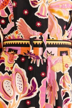 Farm Rio Black Enchanted Nature Mini Dress 10 Farm Rio Black Enchanted Nature Mini Dress -Modern Dress World 309357 05