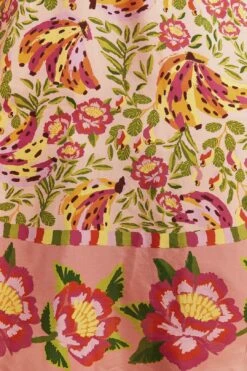 Farm Rio Pink Painted Bananas Midi Dress 10 Farm Rio Pink Painted Bananas Midi Dress -Modern Dress World 309358 05