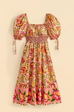 Farm Rio Pink Painted Bananas Midi Dress 11 Farm Rio Pink Painted Bananas Midi Dress -Modern Dress World 309358 06