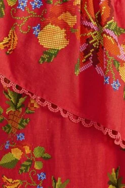 Farm Rio Red Tropical Romance Mini Dress -Modern Dress World 309368 05