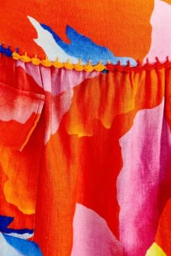 Farm Rio Red Ombre Chita Midi Skirt -Modern Dress World 309389 05