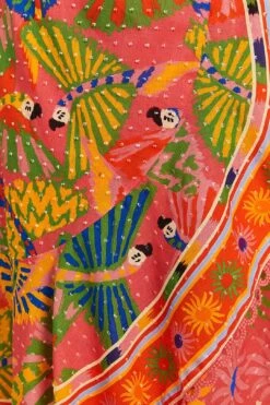 Farm Rio Coral Mixed Graphic Macaws Midi Skirt -Modern Dress World 309396 05