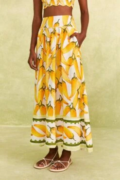 Farm Rio Off-White Peppers Maxi Skirt -Modern Dress World 309400 03