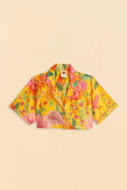 Farm Rio Yellow Macaw Bloom Shirt 11 Farm Rio Yellow Macaw Bloom Shirt -Modern Dress World 309403 06 f5d9da90 e377 41e5 831b a5b9196d6e33