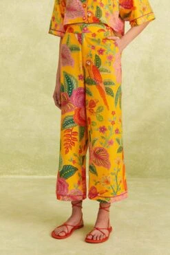 Farm Rio Yellow Macaw Bloom Pants -Modern Dress World 309404 03