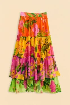 Farm Rio Mixed Romantic Garden Maxi Skirt -Modern Dress World 309411 05