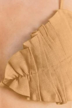 Farm Rio Beige Leaf Crop Top -Modern Dress World 309419 04