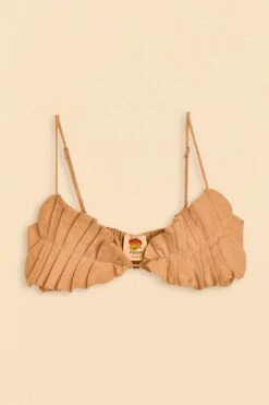 Farm Rio Beige Leaf Crop Top -Modern Dress World 309419 05