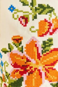 Farm Rio Embroidered Floral Twill Shorts -Modern Dress World 309421 05