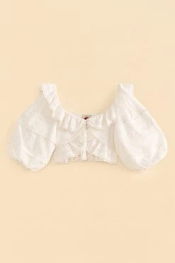 Farm Rio Off-White Lace Crop Top -Modern Dress World 309426 06