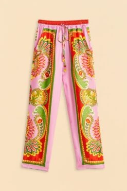 Farm Rio Beach Toucans Scarf Lenzing™ Ecovero™ Viscose Pants -Modern Dress World 309435 05