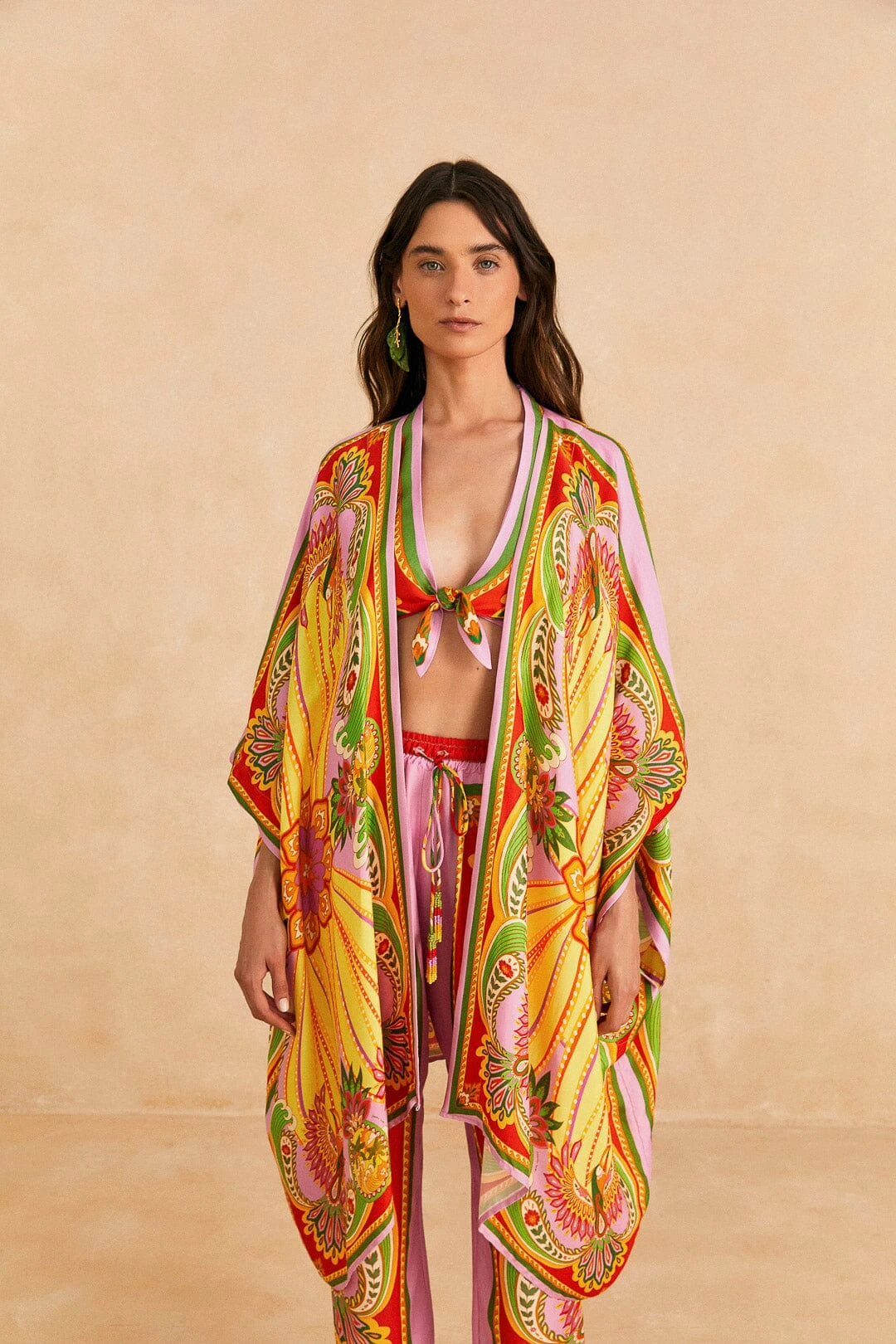 Farm Rio Beach Toucans Scarf Lenzing™ Ecovero™ Viscose Kimono 1 Farm Rio Beach Toucans Scarf Lenzing™ Ecovero™ Viscose Kimono