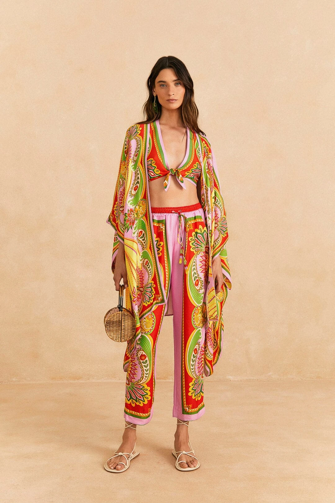 Farm Rio Beach Toucans Scarf Lenzing™ Ecovero™ Viscose Kimono 2 Farm Rio Beach Toucans Scarf Lenzing™ Ecovero™ Viscose Kimono - Image 2