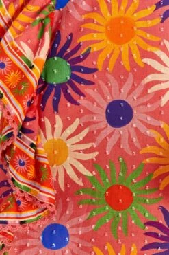 Farm Rio Coral Summer Sun Blouse -Modern Dress World 309447 05