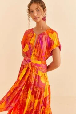 Farm Rio Summer Garden Ombre Lenzing™ Ecovero™ Viscose Maxi Dress -Modern Dress World 309451 03