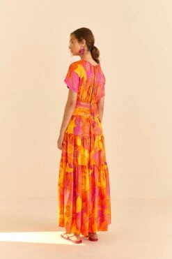Farm Rio Summer Garden Ombre Lenzing™ Ecovero™ Viscose Maxi Dress -Modern Dress World 309451 04