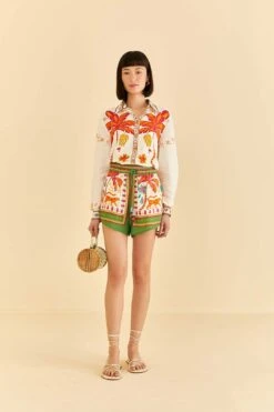 Farm Rio Green Tropical Life Shorts