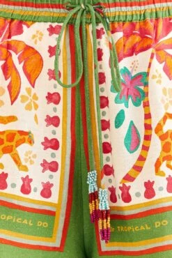 Farm Rio Green Tropical Life Shorts -Modern Dress World 309466 04