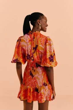 Farm Rio Beige Jungle Panther Lenzing™ Ecovero™ Viscose Mini Dress 9 Farm Rio Beige Jungle Panther Lenzing™ Ecovero™ Viscose Mini Dress -Modern Dress World 309469 04