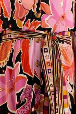 Farm Rio Black Enchanted Nature Midi Dress -Modern Dress World 309488 05