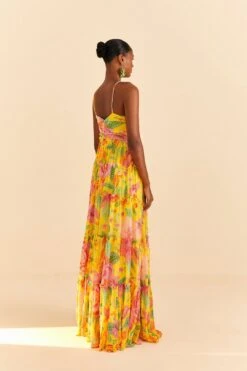 Farm Rio Yellow Macaw Bloom Maxi Dress 9 Farm Rio Yellow Macaw Bloom Maxi Dress -Modern Dress World 309490 04