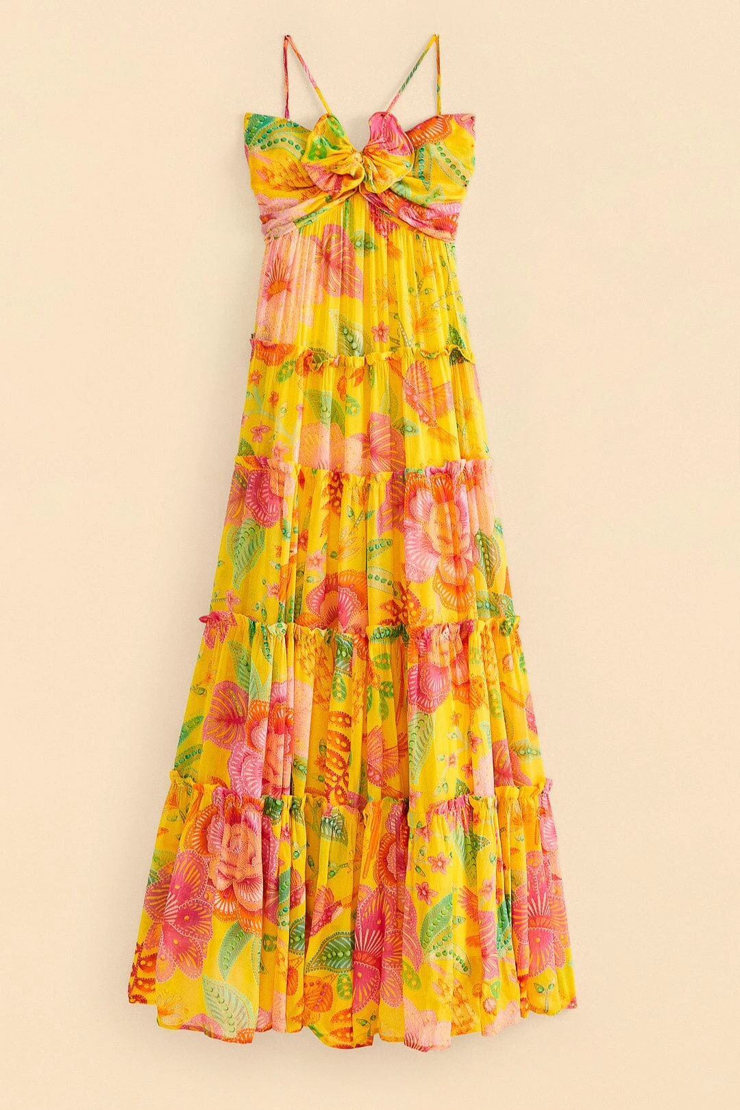 Farm Rio Yellow Macaw Bloom Maxi Dress 6 Farm Rio Yellow Macaw Bloom Maxi Dress - Image 6