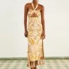 Farm Rio Sand Jungle Chic Midi Dress