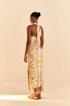 Farm Rio Sand Jungle Chic Midi Dress 7 Farm Rio Sand Jungle Chic Midi Dress -Modern Dress World 309501 03