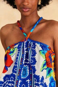 Farm Rio Off-White Flower Tapestry Blouse -Modern Dress World 309502 03