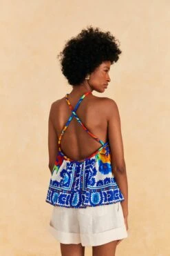 Farm Rio Off-White Flower Tapestry Blouse -Modern Dress World 309502 04