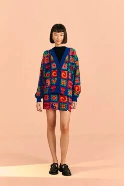 Farm Rio Crochet Icons Sweater Skirt 8 Farm Rio Crochet Icons Sweater Skirt -Modern Dress World 309564 02