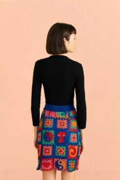 Farm Rio Crochet Icons Sweater Skirt 9 Farm Rio Crochet Icons Sweater Skirt -Modern Dress World 309564 04