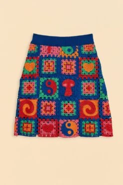 Farm Rio Crochet Icons Sweater Skirt 11 Farm Rio Crochet Icons Sweater Skirt -Modern Dress World 309564 06