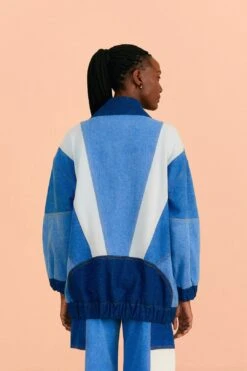 Farm Rio Patchwork Denim Jacket -Modern Dress World 309569 03