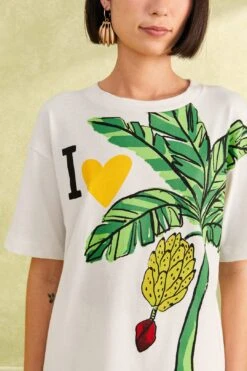 Farm Rio I Heart Bananas Organic Cotton T-Shirt 8 Farm Rio I Heart Bananas Organic Cotton T-Shirt -Modern Dress World 309584 03