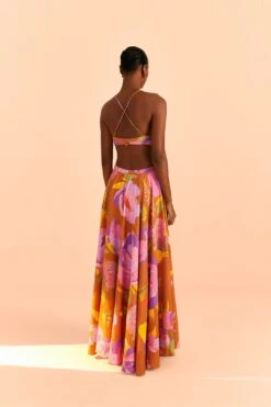 Farm Rio Embroidered Flower Top Maxi Dress 10 Farm Rio Embroidered Flower Top Maxi Dress -Modern Dress World 309596 04