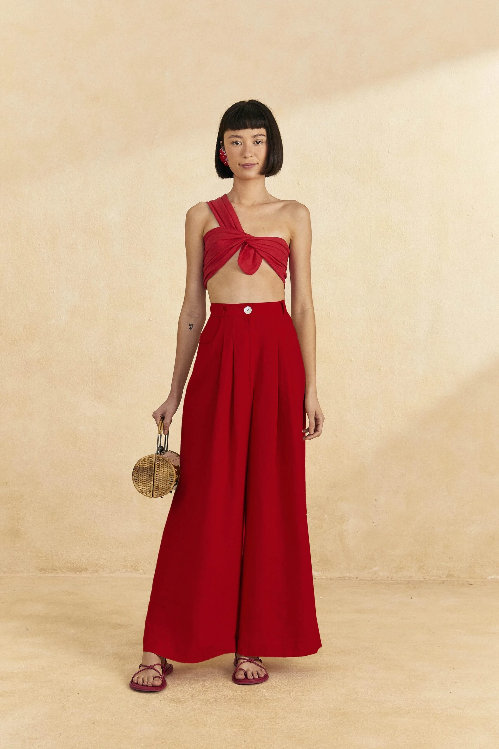 Farm Rio Red Twisted Top 2 Farm Rio Red Twisted Top - Image 2