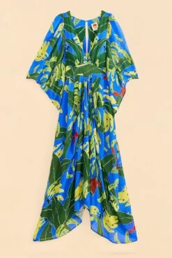 Farm Rio Blue Banana Leaves Maxi Dress -Modern Dress World 310131 06
