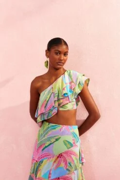 Farm Rio Beach Vibe One Shoulder Top
