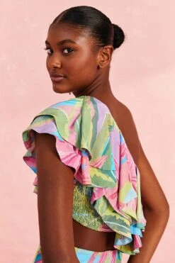 Farm Rio Beach Vibe One Shoulder Top -Modern Dress World 310278 03
