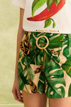 Farm Rio Tropical Leaves Shorts -Modern Dress World 310644 03