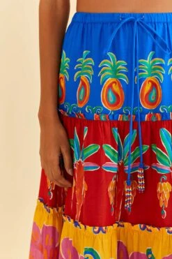 Farm Rio Off-White Vivid Garden Maxi Skirt 9 Farm Rio Off-White Vivid Garden Maxi Skirt -Modern Dress World 310663 04